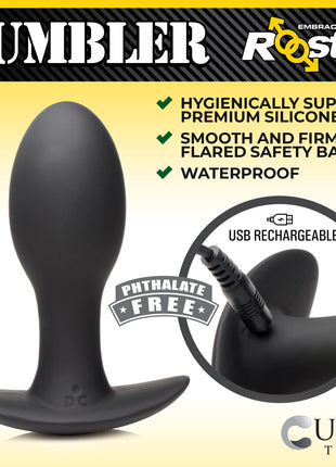 Rumbler Vibrating Silicone Butt Plug - Medium