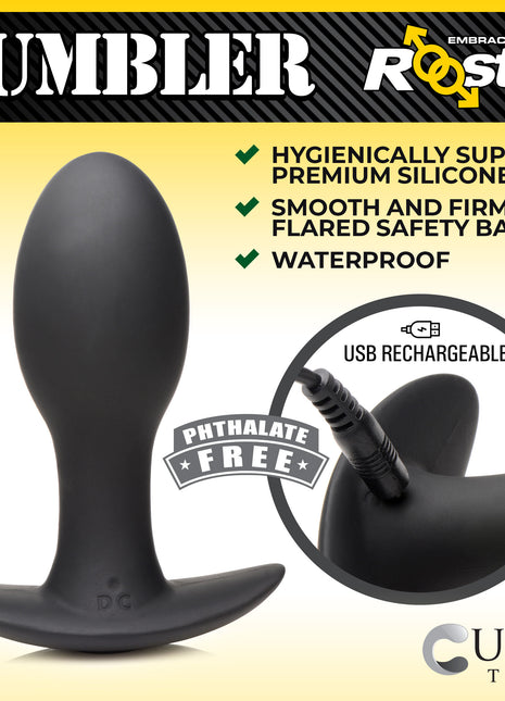 Rumbler Vibrating Silicone Butt Plug - Medium