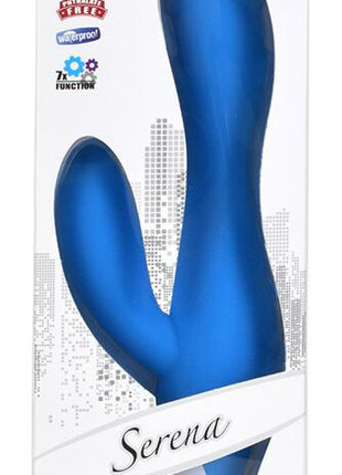 Serena 7 Speed Silicone Rabbit Vibe- Blue