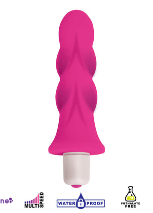 Charm 7 Function Petite Silicone Vibe- Pink