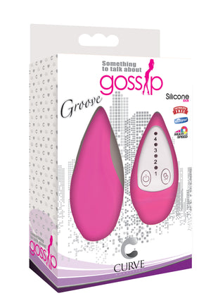 Groove Smooth Silicone Remote Vibe- Pink