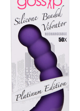 50x Silicone Beaded Vibrator - Purple