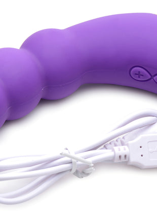 50x Silicone Beaded Vibrator - Purple