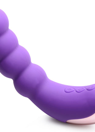 50x Silicone Beaded Vibrator - Purple