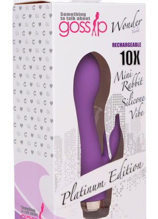 10x Wonder Mini Rabbit Silicone Vibrator - Purple