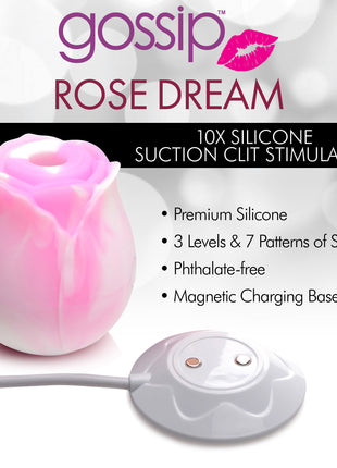 10x Rose Dream Silicone Clitoral Stimulator