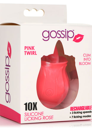 10x Pink Twirl Silicone Licking Rose