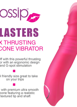 Blaster 7x Thrusting Silicone Vibrator - Pink
