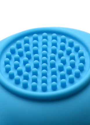 Love Loops 10x Silicone Cock Ring With Remote - Blue