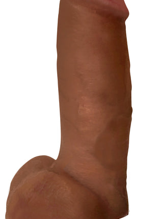 Jock Dark Bareskin Vibrating Dildo With Balls - 7 Inch
