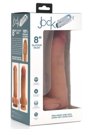 Ultra Realistic Dual Density Silicone Dildo With Balls - 8 Inch