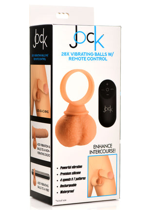 28x Vibrating Realistic Balls With Remote - 35mm