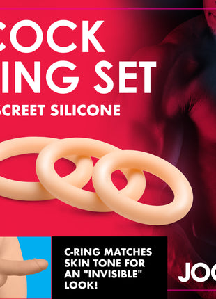 Discreet Silicone Cock Ring Set - Light