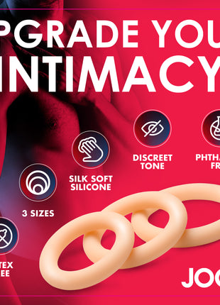 Discreet Silicone Cock Ring Set - Light
