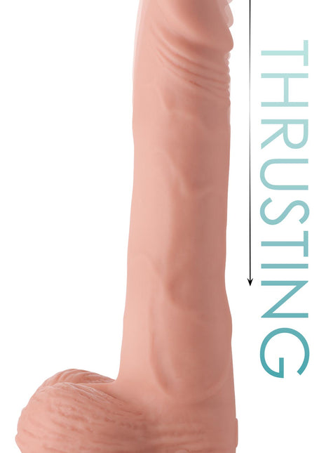 Thrusting And Vibrating 8 Inch Dildo - Light