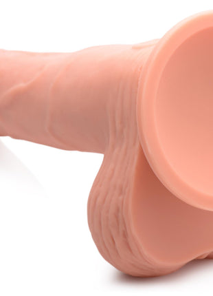 Thrusting And Vibrating 8 Inch Dildo - Light