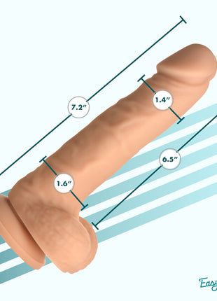 Easy Riders 7 Inch Silicone Dildo With Balls - Light
