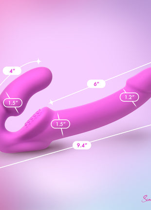 Candy Crush - Purple Vibrating Strapless Strap-on W/ Remote