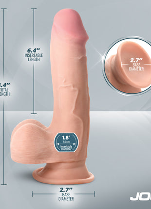 Hard-core 7.5" Triple Density Dildo With Balls