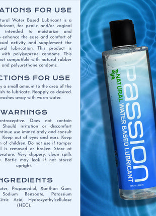Passion Natural Water-based Lubricant - 10 Oz