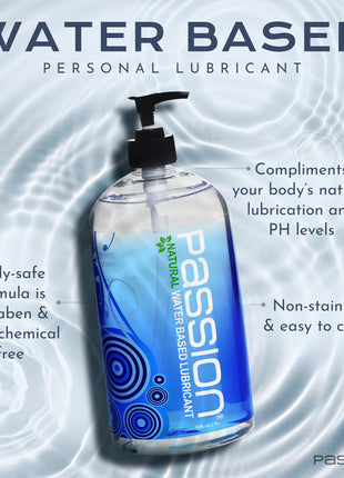 Passion Natural Water-based Lubricant - 16 Oz