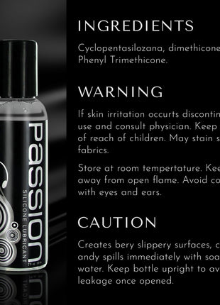 Passion Premium Silicone Lubricant - 2 Oz