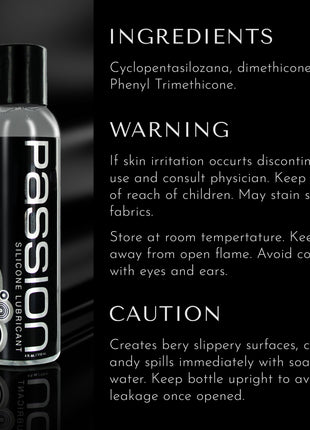 Passion Premium Silicone Lubricant - 4 Oz