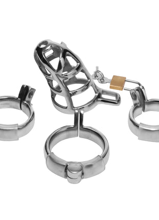 Detained Stainless Steel Chastity Cage